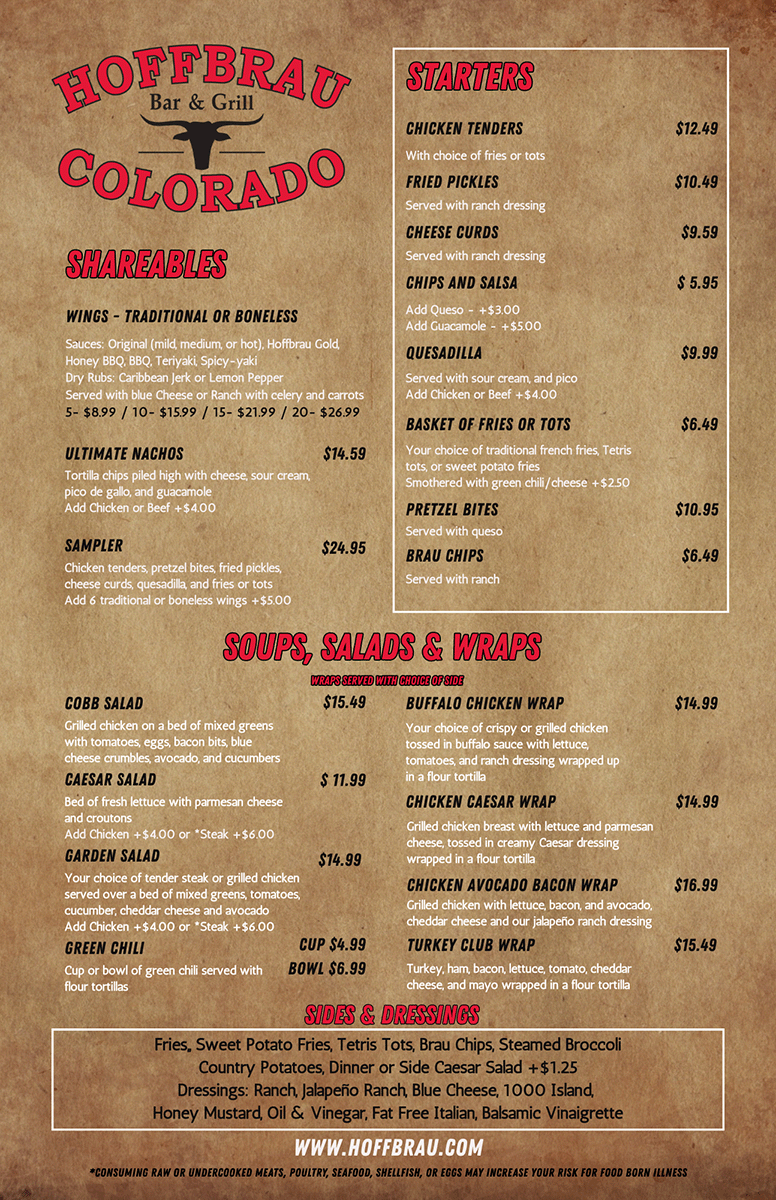 main menu front